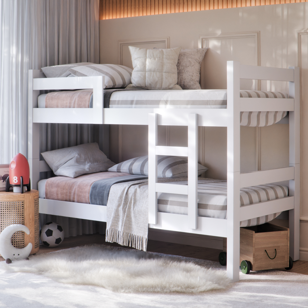 Beliche Solteiro Ibiza com Escada Segura com Proteção Lateral para Quarto Infantil juvenil e Adulto · foto 2