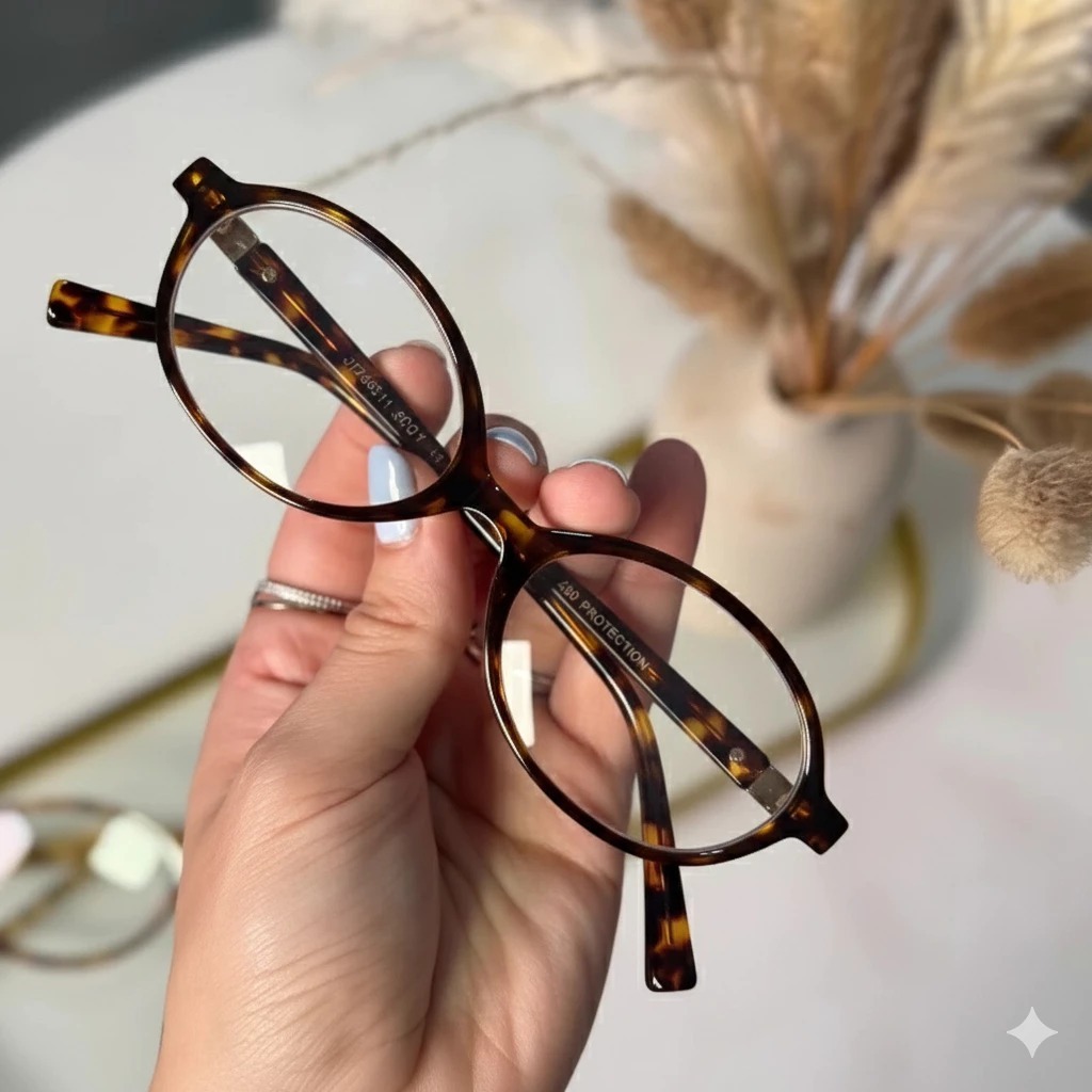 Óculos de Sol Feminino Vintage Oval Oncinha Tartaruga UV400 virgini mi u redondo tendencia 2026 moda oculos armação unis