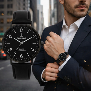 Relógio Masculino Elegante de Pulso Pulseira Em Couro Estilo Executivo Design Moderno E Atemporal em Oferta na Shopee