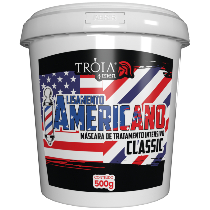 Alisamento Americano Classic 500g - Troia Hair 4Man: Alisamento Profissional Rápido