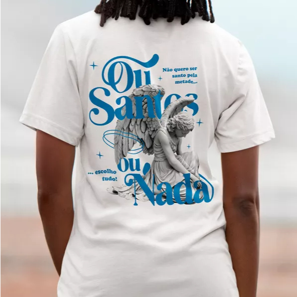 Camisa Camiseta Feminina Masculina Streetwear Gospel Minimalista Lançamento Algodão