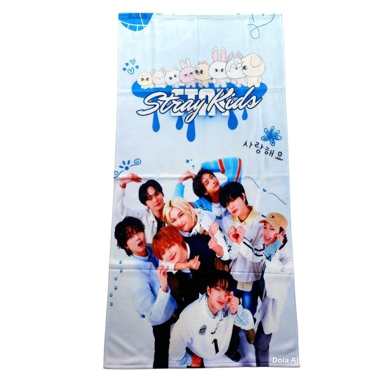 Toalha de Banho Stray Kids -  Bang Chan, Lee Know, Changbin, Hyunjin, Han, Felix, Seungmin e I.N | 3 Designes Exclusivos