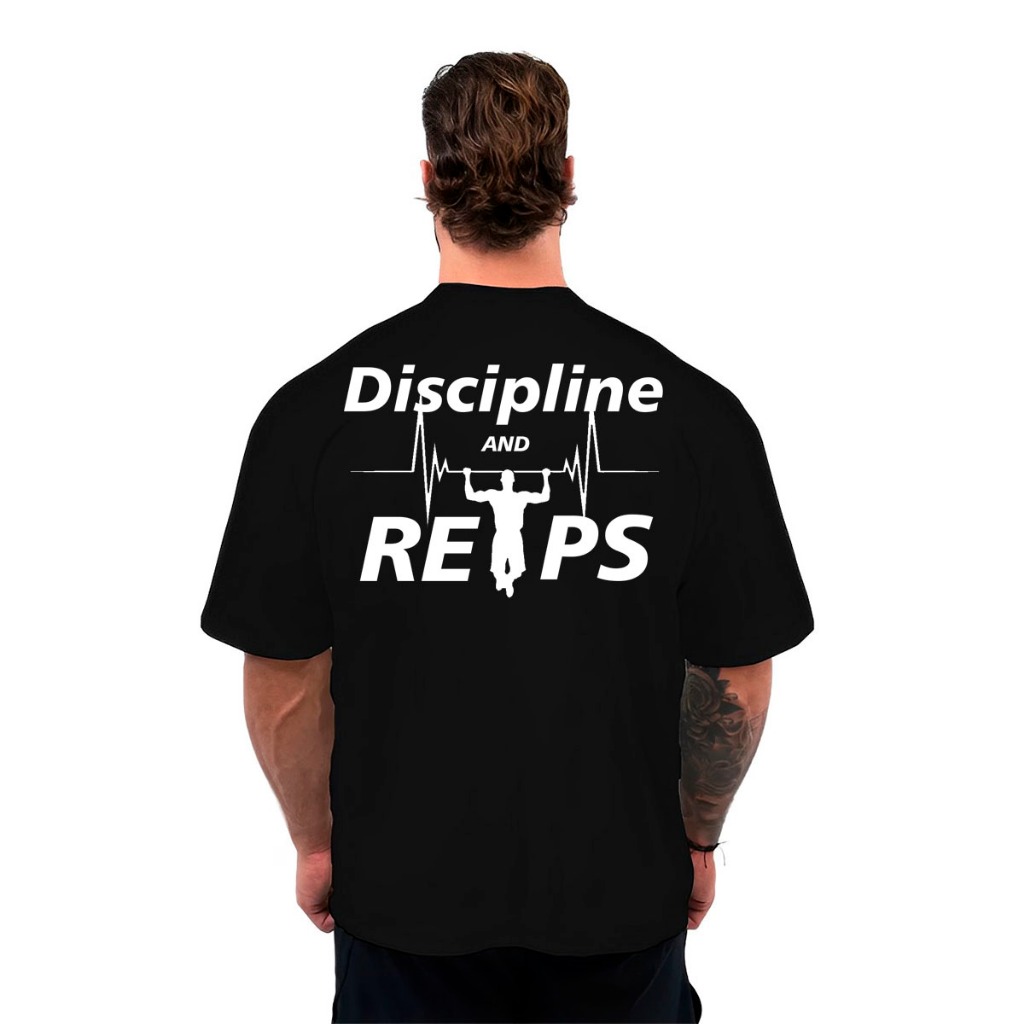 Camisa Oversized Drip 100% Algodão Confortavél Streetwear Disciplina Life Style Gym Treino Maromba Academia