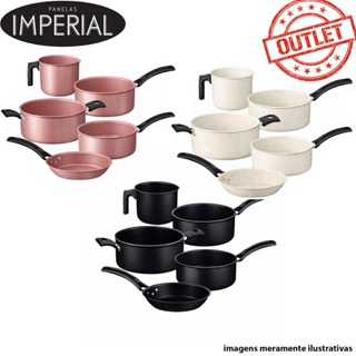 Jogo De Panelas Antiaderente Frigideira Caçarola Fervedor Assadeira Kit Sortido Conjunto Cozinha em Oferta na Shopee