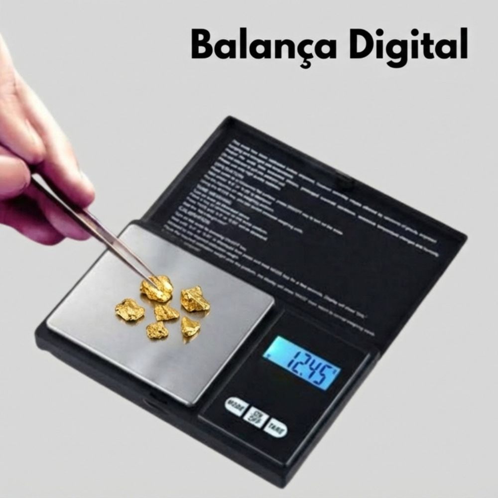 Mini Balança Alta Precisão Digital 0,1g - 500g Para Joias Ouro Farmácia e outros