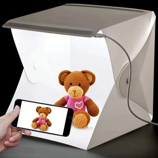 Mini Estudio Fotográfico Com Luz Led Photo Studio USB Portatil Foto em Oferta na Shopee