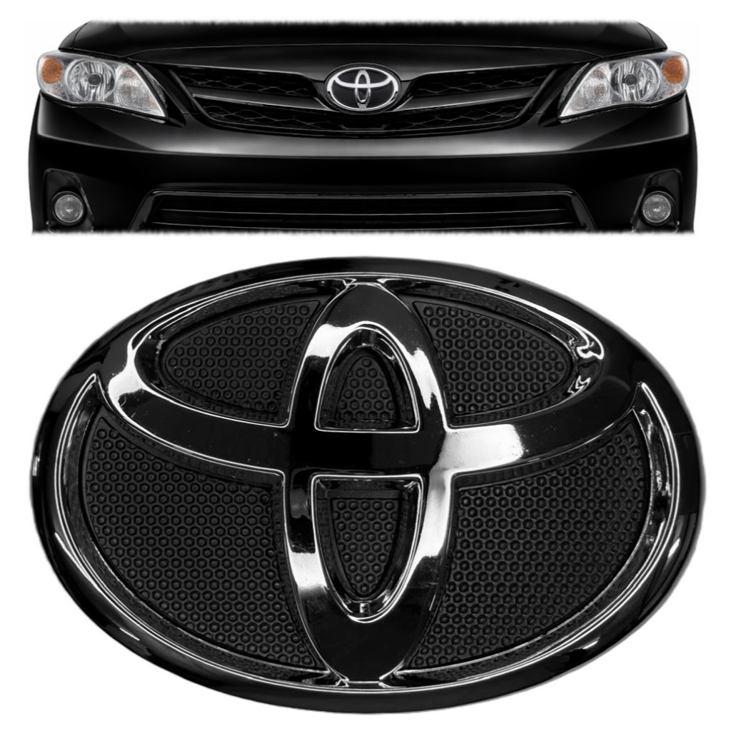 Emblema Logotipo Adesivo Grade Dianteira Cromado Para Toyota Corolla 2009 à 2014 e Toyota Etios 2012 à 2016