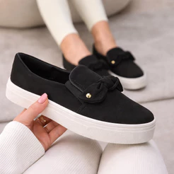 Tênis Feminino Casual Confortável Macio Ortopédico Moderno Sapatenis Iate Slip On Confortável Calce Facil Laço IA 54