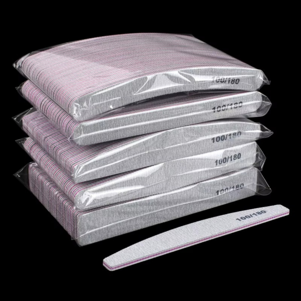 Kit Lixas 100/180 Profissional Lavável Boomerangue Banana Quadrada Caixão Uso Manicure Nail Designer em Oferta na Shopee