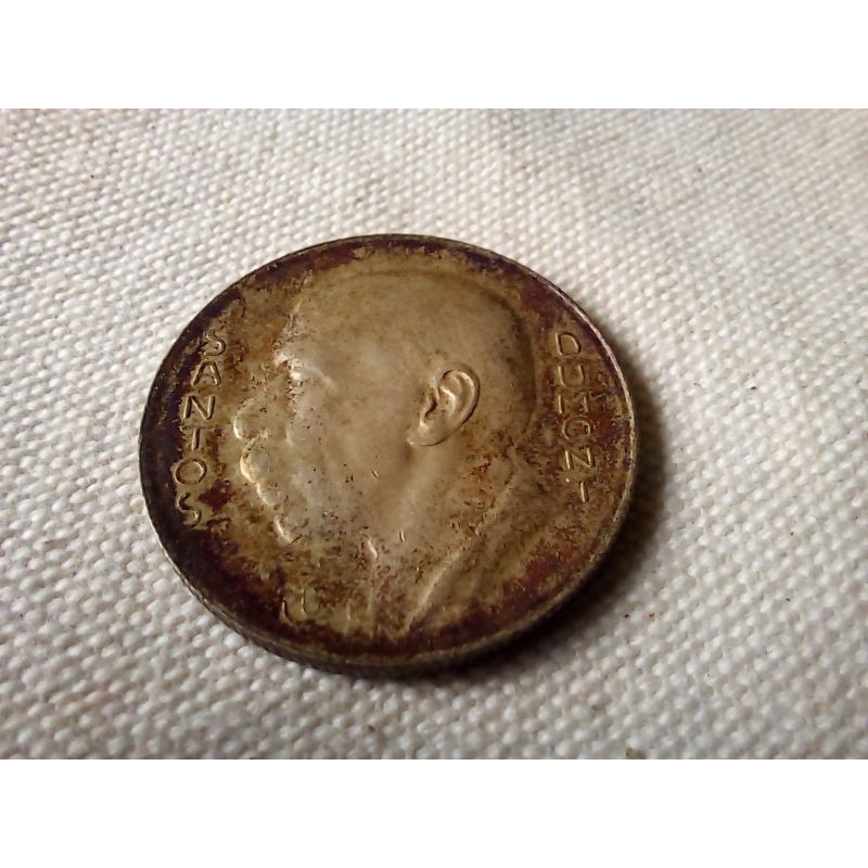 Adorável Moeda  Prata 5000 Réis Santos Dumont 1936 BC