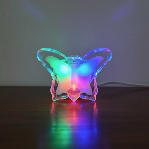 Mini Abajur Luminária de Led Tomada Borboleta Luminária Infantil, Luz Noturna
