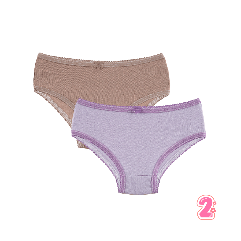 Kit 2 Calcinha Infantil Lisa Malha 100% Algodão Calçolinha Menina Calçola Criança Confortável