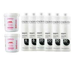 Kit Cadiveu 2 Buriti Pó Desc. 500g+ 2 Ox.6vol+ 2 Ox.20+ 2 Ox.30vol 900ml