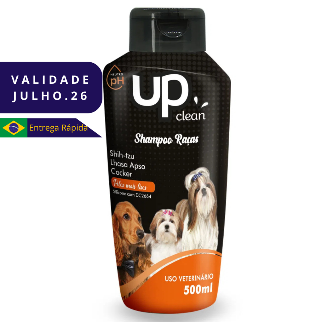 Shampoo Up Clean Raças Shih-Tzu, Lhasa Apso E Cocker 500 mL - Pelos mais lisos em Oferta na Shopee