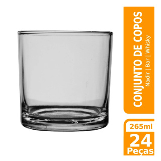 Conjunto de Copos Nadir 265ml Bar Whisky | Referência:1800 Embalagem com 24 Peças em Oferta na Shopee