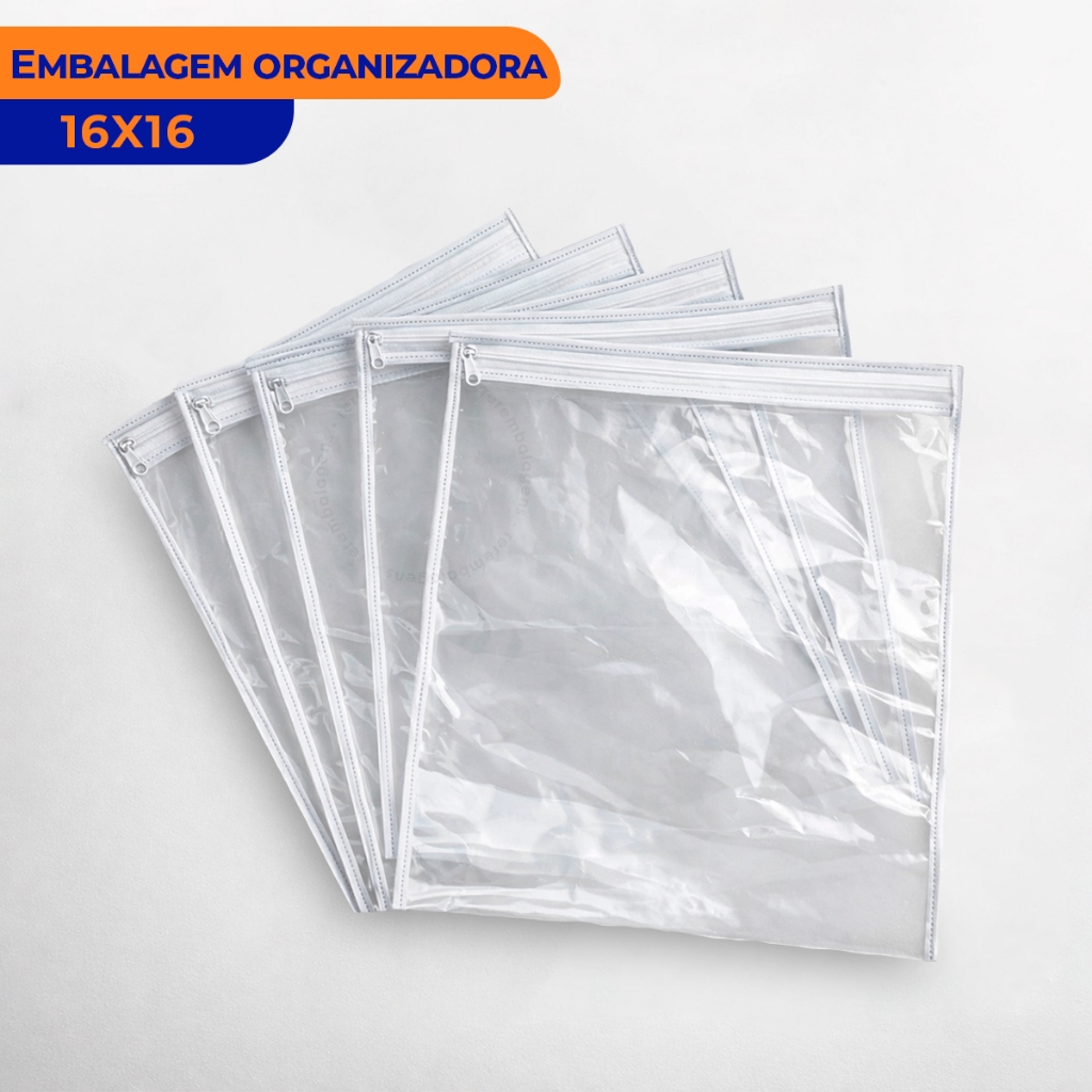 Kit Saquinhos Organizadores Embalagem Multiuso Transparente Zíper Envelope Maternidade Viagem Joia
