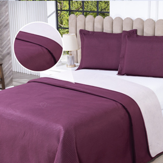 Kit Colcha Dupla Face Siena Double Percal 200 Fios Cobre Leito Solteiro Casal Queen King Super King em Oferta na Shopee
