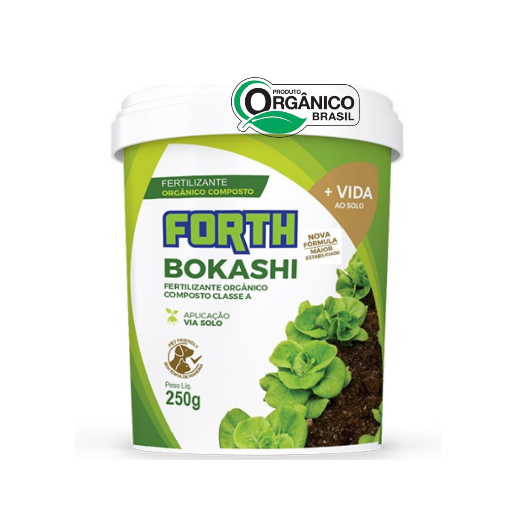 Adubo Fertilizante Orgânico Forth Bokashi 250g Crescimento Produção