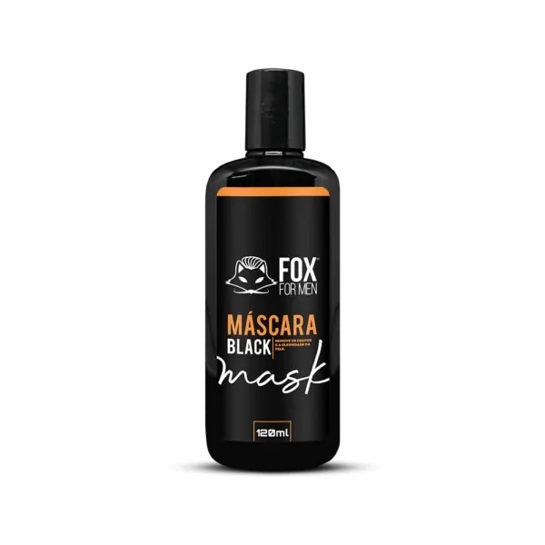 Máscara Facial Fox For Men 120ml - Remove Cravos e Controla Oleosidade com Carvão Ativado