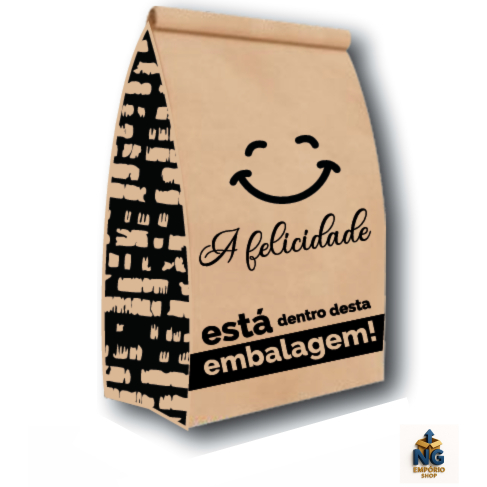 Saco Papel Kraft Delivery 100un SOS – Embalagem para Lanche/Delivery