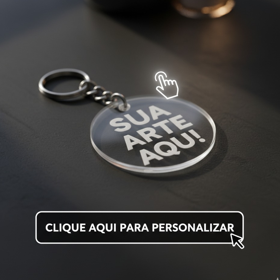 200 Chaveiro Personalizado Acrílico Transparente Loja Lembrancinha Presente Casamento Batizado