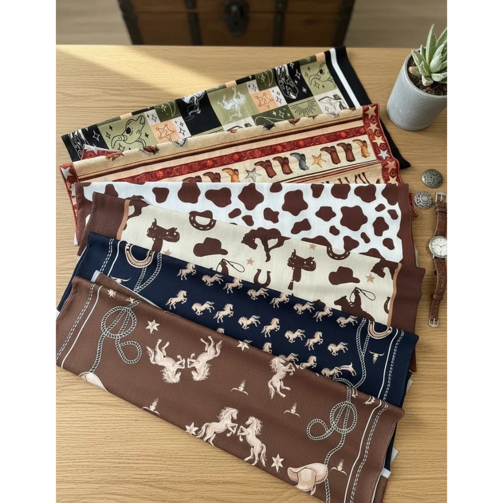 Lenço Feminino Fashion 85X85 cm em Seda Luxo Variados