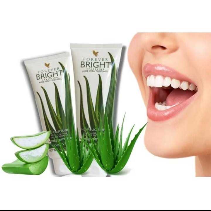 Kit 2 Gel Dental Forever Living Aloe Vera 130g – Clareador Natural, Sem Flúor, Com Própolis e Menta