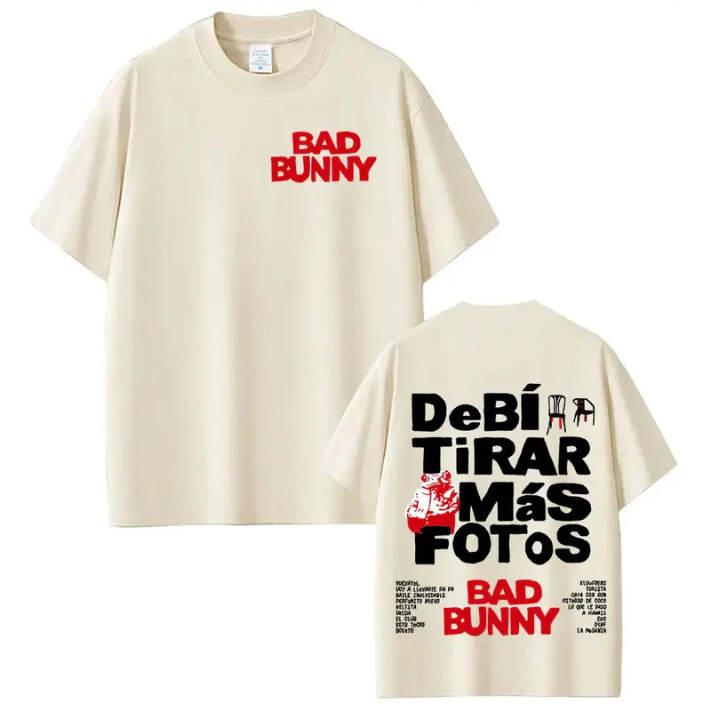 camiseta bad bunny debi tiras mas fotos estilo oversized basica streetwear tour brasil moda em Oferta na Shopee