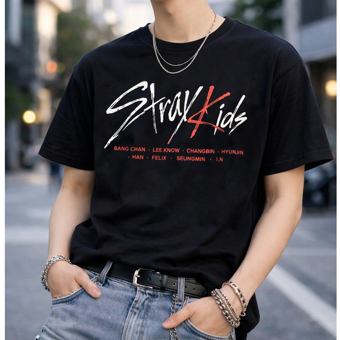 Camiseta Stray Kids Coreanos K-Pop T-Shirt Musica Fãs Shows Turne Brasil Camisa 100% Algodão em Oferta na Shopee