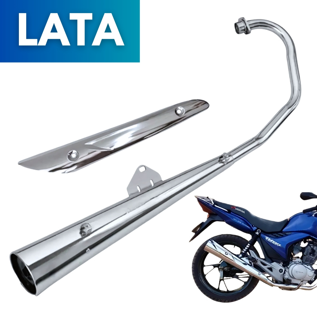 Escapamento Estralador Lata Titan Fan Start Cargo 160 2016 2024 Com Protetor em Oferta na Shopee