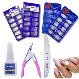 Kit Unhas Postiças Completo para Alongamento em Casa | Profissional em Oferta na Shopee