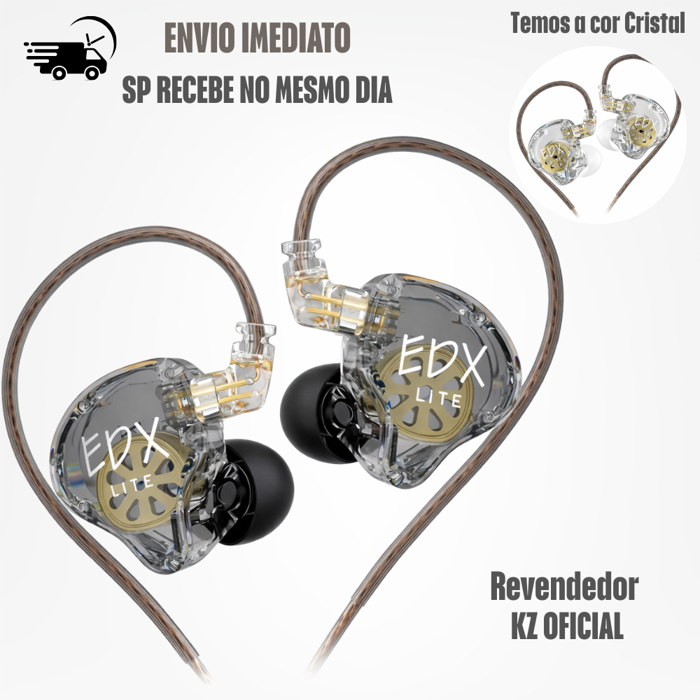 KZ EDX Lite Fone de Ouvido Intra-auricular Dinâmico Hi-Fi com Unidade Dinâmica de 10 mm, Ideal para Jogos em Oferta na Shopee