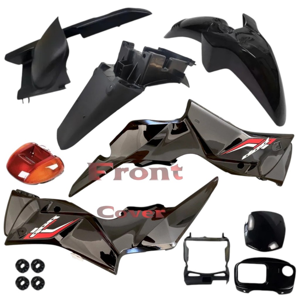 Kit Carenagem 10 Peças Pop 100 2013 À 2015 Preta  Paramotos em Oferta na Shopee