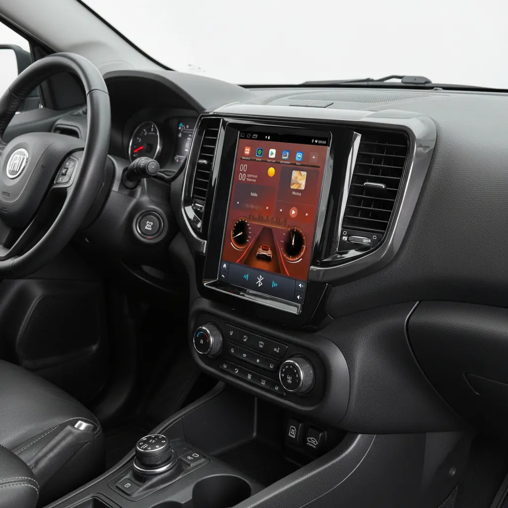 Kit Multimídia Tesla Fiat Toro 2023-2025 Android Carplay 4GB/64GB