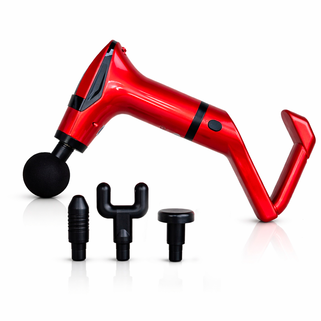 Pistola Massageadora Com Alça 3 Em 1 Profissional Muscular 12 Velocidades 4 Cabeças em Oferta na Shopee