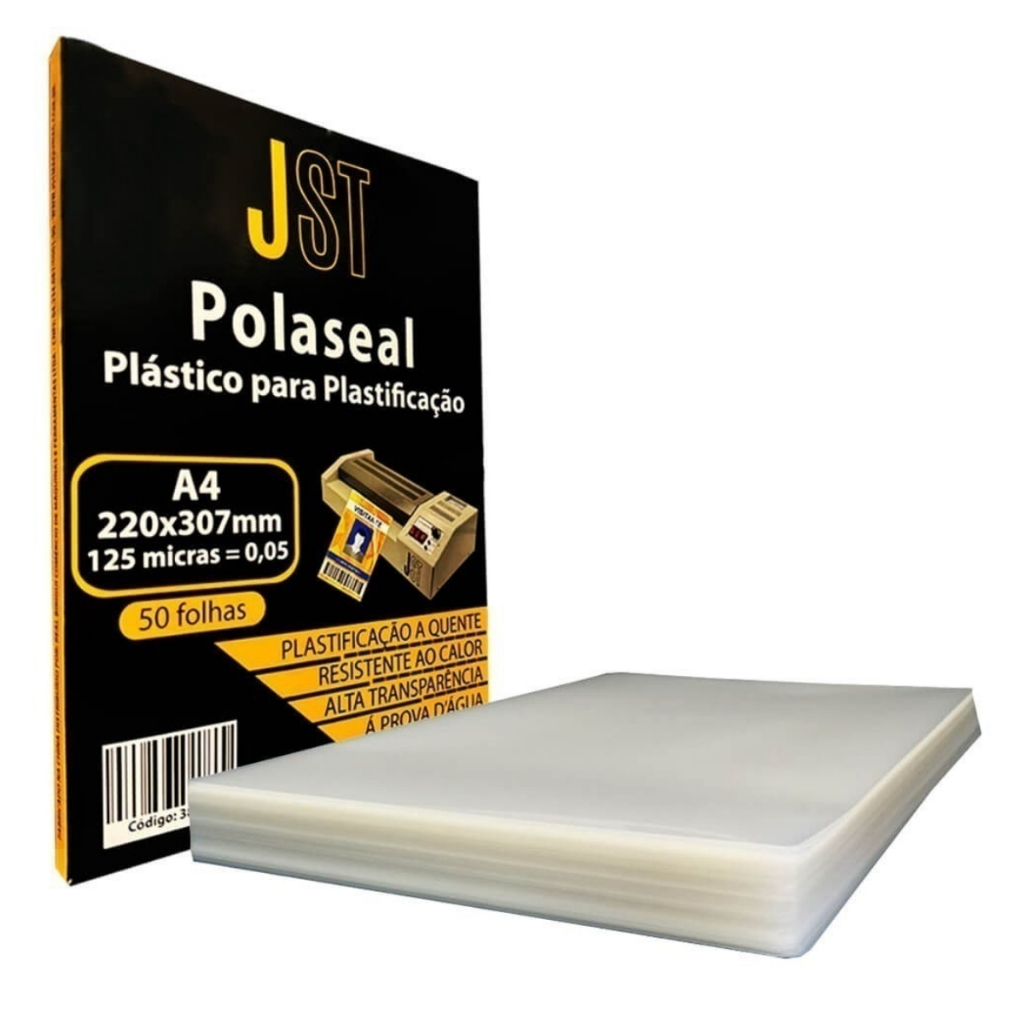 Plástico para Plastificação - A4 220x307mm - 50 Folhas - JST em Oferta na Shopee