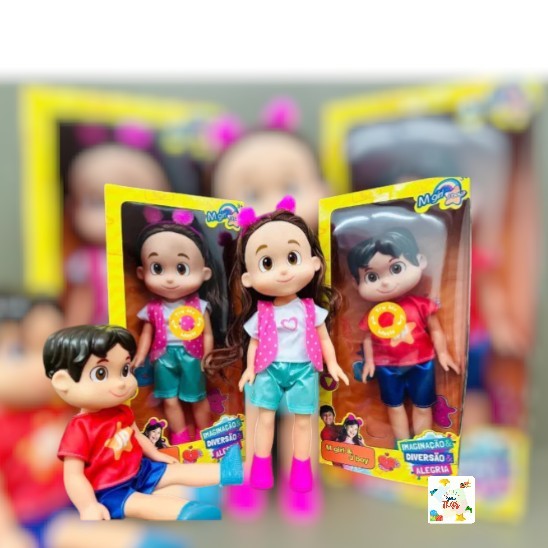 Kit Bonecos Maria Clara e JP 30Cm Musical Brinquedo
