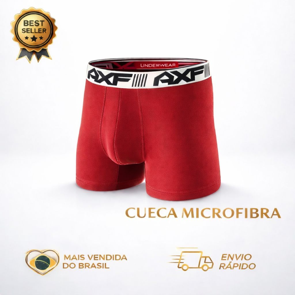 Kit Com 5 Cuecas Microfibra Masculina