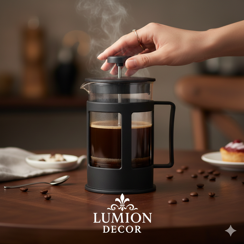 Imagem Cafeteira Prensa Francesa Vidro Café Cremeira Premium 350Ml 650Ml Expresso Leite Cremoso