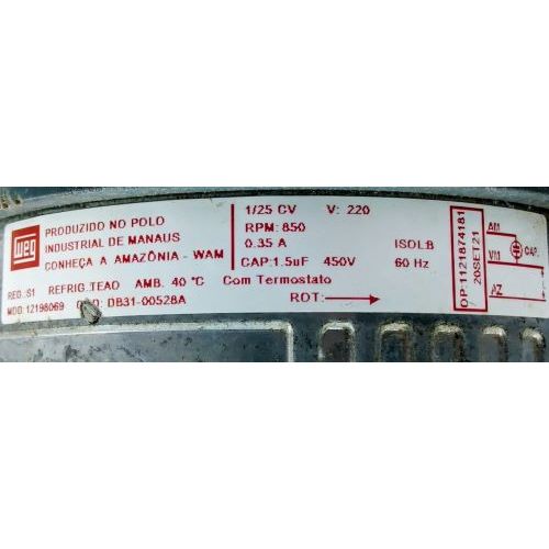 Motor Ventilador Condensadora Compatível Samsung DB31-00528A Inverter Original Revisado