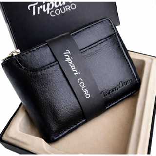 Carteira Masculina 104 Couro Legítimo Com Porta Documentos Removível Com Fecho Cor Preta em Oferta na Shopee