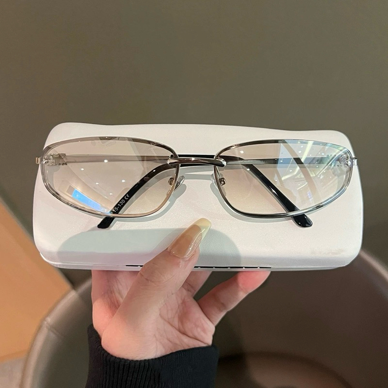 Novos Óculos De Sol Femininos High-end Metal Sem Moldura Oval Moda Estilo Y2K Resistente A UV