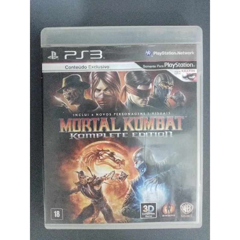 Mortal Kombat Komplete Edition, mídia física PS3