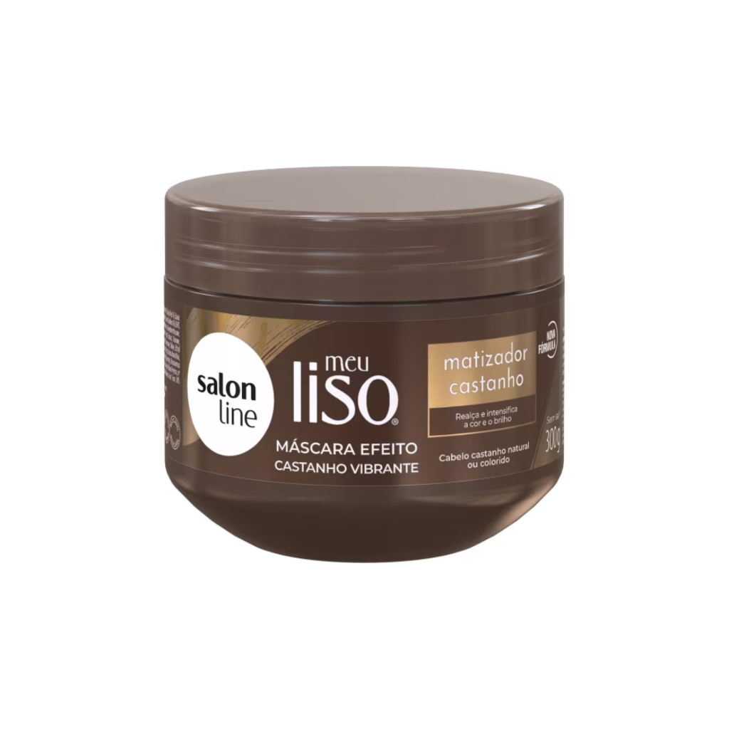 Máscara Meu Liso Matizador Castanho 300g Salon Line