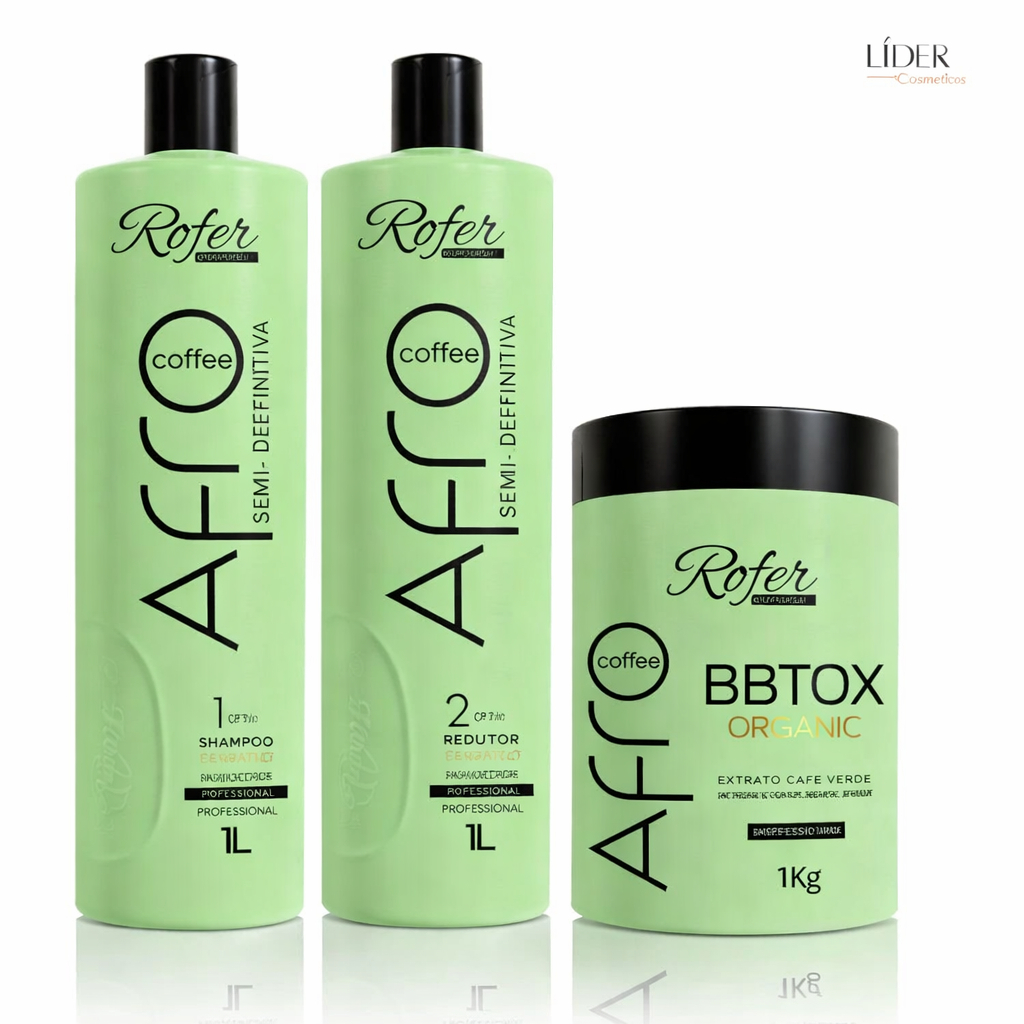 Kit Progressiva Afro Organic 1L + Botox Afro Organic 1Kg Rofer Profissional