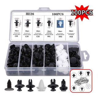 Kit 200 Presilha De Fixação  grampo Parachoque Parabarro carro moto casa MULTIUSO em Oferta na Shopee