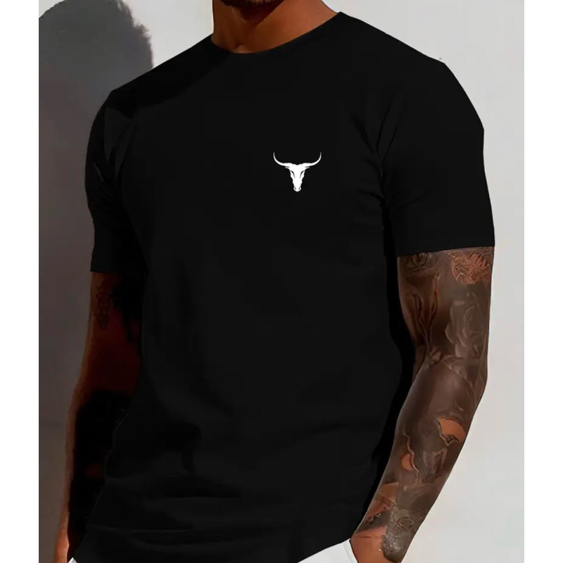 camiseta masculina 100% algodão premium camiseta estampa luxo