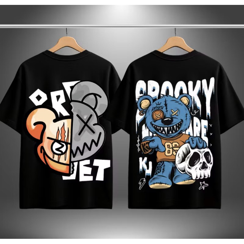 Camiseta Algodão Masculina Kit 2 Camisa Estilo Streetwear Estilosa Hip Hop