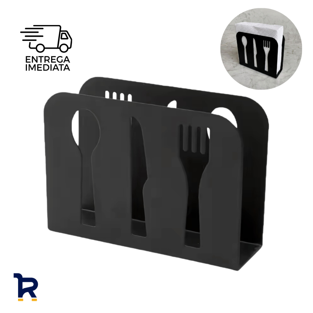 Porta Guardanapo Aço Reforçado Preto Metal para Mesa Cozinha Suporte Papel Toalha Bar Restaurante em Oferta na Shopee