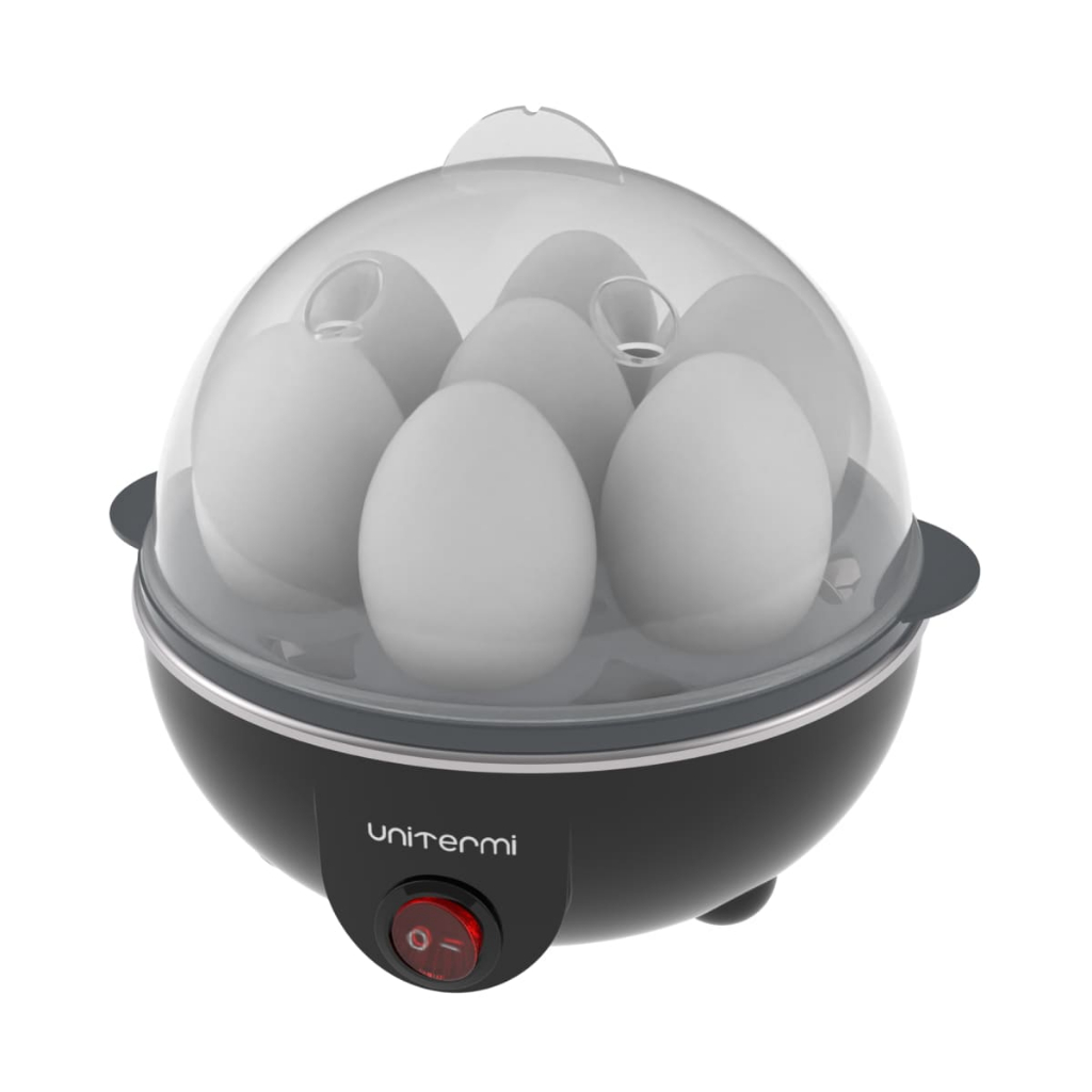Cozedor de Ovos Elétrico Portátil UNITERMI 110V a Vapor até 7 Ovos 350W Compacto